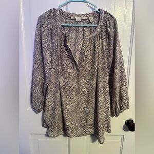 Max Studio Gray Patterned Blouse